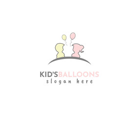 Kids Balloons logo design