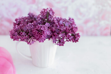 bouquet of lilac in a vase