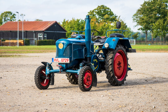 PAAREN IM GLIEN, GERMANY - OCTOBER 03, 2020: The tractor Lanz Bulldog. Die Oldtimer Show 2020.