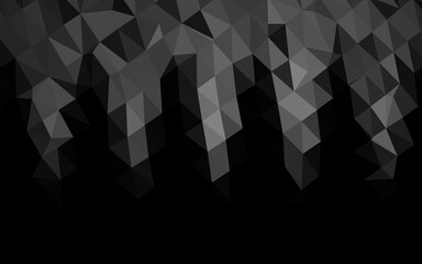 Dark Silver, Gray vector triangle mosaic template.