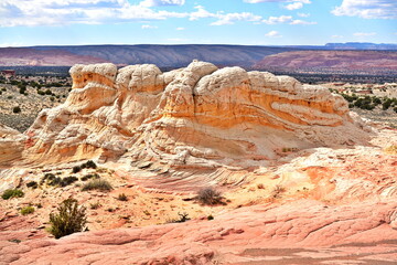 White Pocket Rock Formations in the Vermilion Cliffs National Monument in Arizona, USA