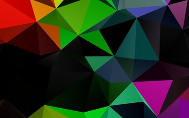 Light Multicolor, Rainbow vector abstract polygonal layout.