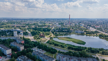 city ​​landscape drone shooting Belarus