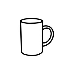Mug isolated on a white background. Doodle