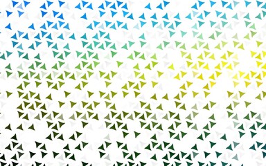 Light Blue, Yellow vector seamless backdrop with lines, triangles.