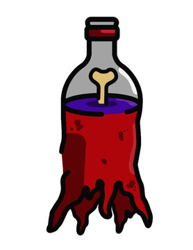 ilustraci&oacute;n vectorial bebida zombie