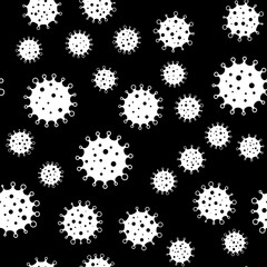 Coronavirus seamless background pattern