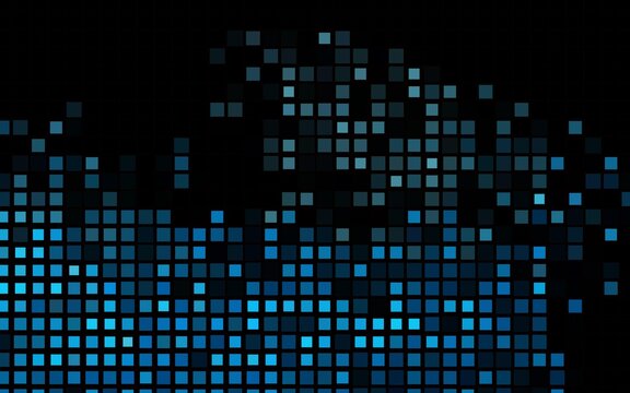 Dark BLUE vector pattern in square style.