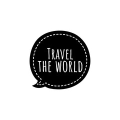 Travel word illustration sign