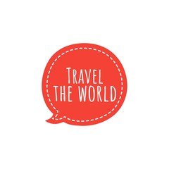 Travel word illustration sign