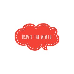 Travel word illustration sign