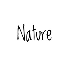 Nature word illustration sign
