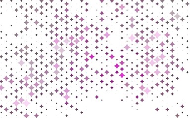 Light Purple vector template with sky stars.