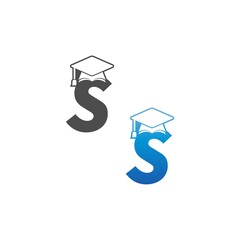 Letter S graduation cap concept design