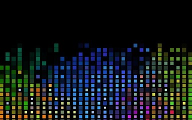 Dark Multicolor, Rainbow vector backdrop with rectangles, squares.