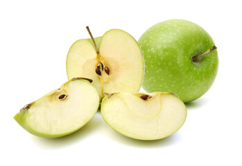 Fresh red apples isolated on white background 