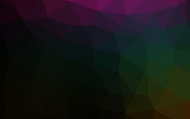 Dark Multicolor, Rainbow vector low poly layout.