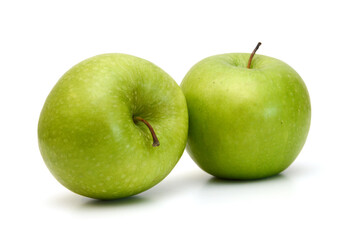 Fresh red apples isolated on white background 