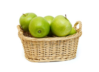 Fresh red apples isolated on white background 