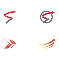 Set Arrow vector illustration icon Template