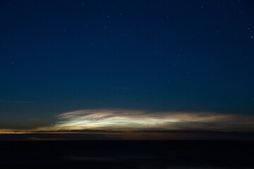 Noctilucent cloud, Baltic Sea, 25.07.2020