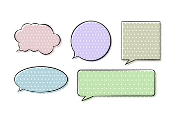 かわいいドットのふきだし