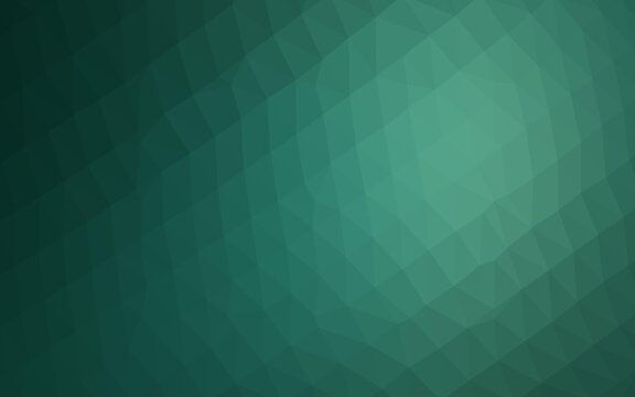 Light Green vector abstract polygonal cover.