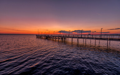 sunset at the pier