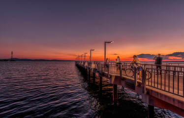 Fototapeta premium sunset over the pier