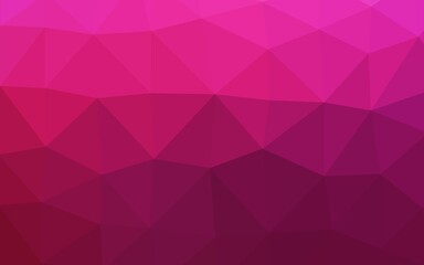 Dark Pink vector polygonal pattern.
