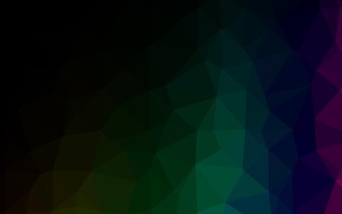 Dark Multicolor, Rainbow vector polygon abstract layout.