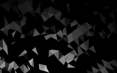 Dark Silver, Gray vector polygon abstract background.