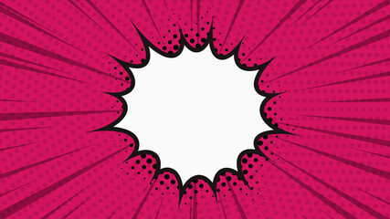 Pop art. Comic book style. Abstract explosion. Vector illustration.
