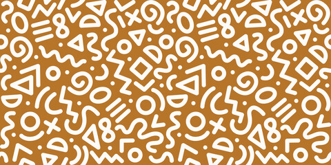 Seamless monochrome geometric pattern. Fashion 80-90s. Hipster Memphis style.