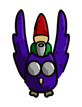 ilustraci&oacute;n vectorial nomo y buho