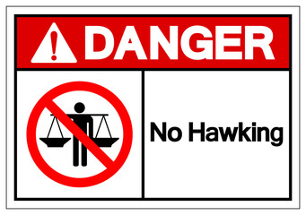 Danger No Hawking Symbol Sign, Vector Illustration, Isolate On White Background Label .EPS10