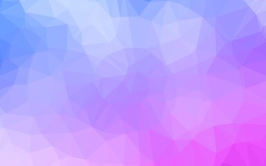 Light Pink, Blue vector polygon abstract background.