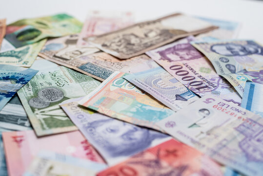 Paper money background of the different countries