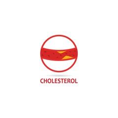 vector of cholesterol plaque logo icon illustratrion