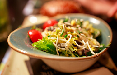 mixed salad in a bowl