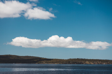 pristine beach landscape in Kettering in Tasmania, Australia near Peppermint Bay