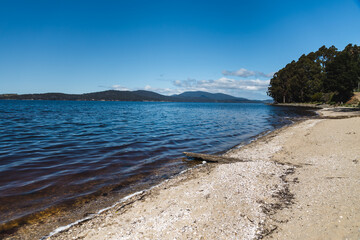 pristine beach landscape in Middleton in Tasmania, Australia near Peppermint Bay