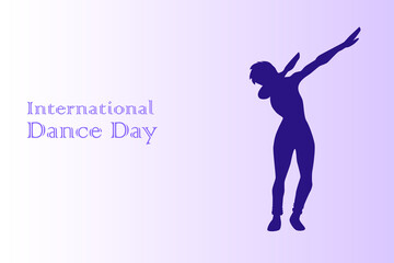 Modern gesture dub. The theme of dance, movement. Activity, people silhouettes.