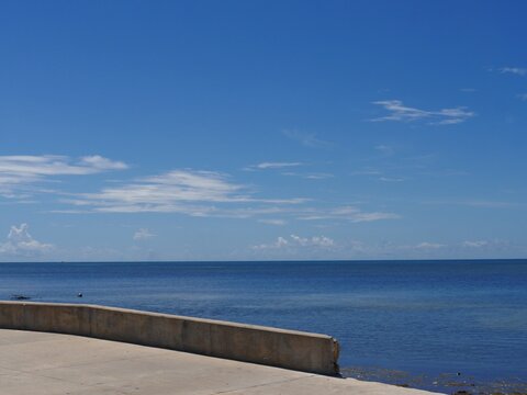 Coastal View Along S Roosevelt Boulevard, Key West, Florida.