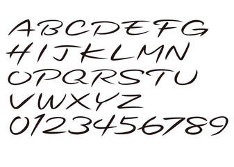 フォント アルファベット大文字・数字