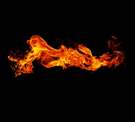 Fire flames black background