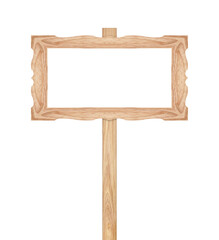 Wooden sign isolated on white. Wood old planks sign.