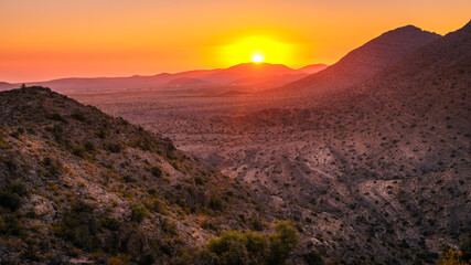 Sunset in Al Hajar Mountains