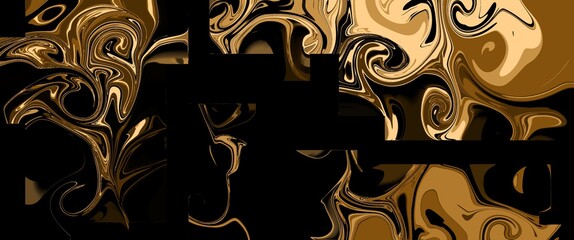 Abstract Background - Gold and Black