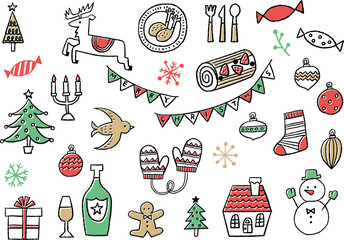 クリスマス手書きイラスト
